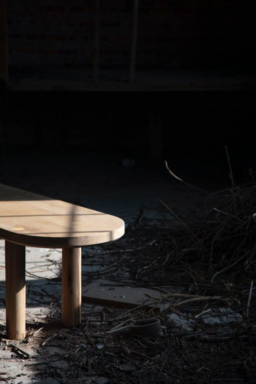 Salontafel in massieve eik