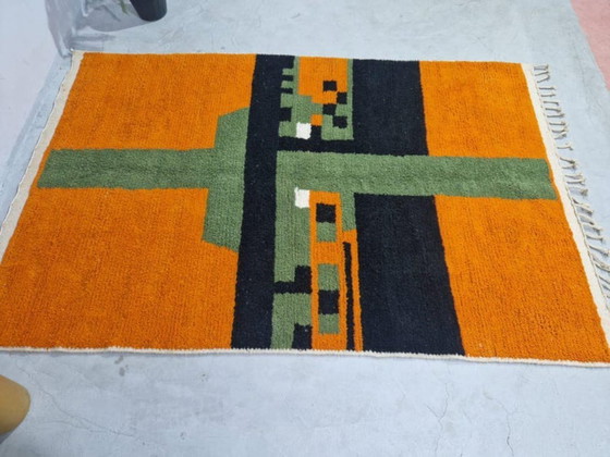 Image 1 of Mehrfarbige Berber-Tapis aus Leinen, 300 x 200 cm