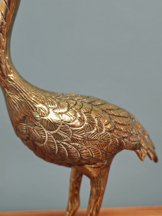 Image 1 of Set Messing Kranich Kranich Vögel