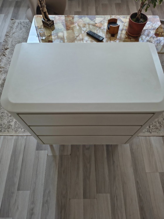 Image 1 of Cassettiera (2 pezzi) bianco opaco | gambe vintage