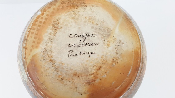 Image 1 of COURJAULT LA CERISAIE 70S VINTAGE PANSU STONEWARE PITCHER