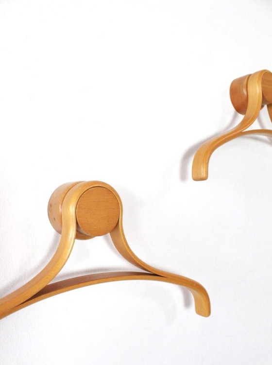 Image 1 of Beech clothes hangers by Roald Steen Hansen for World Pictures Copenhagen