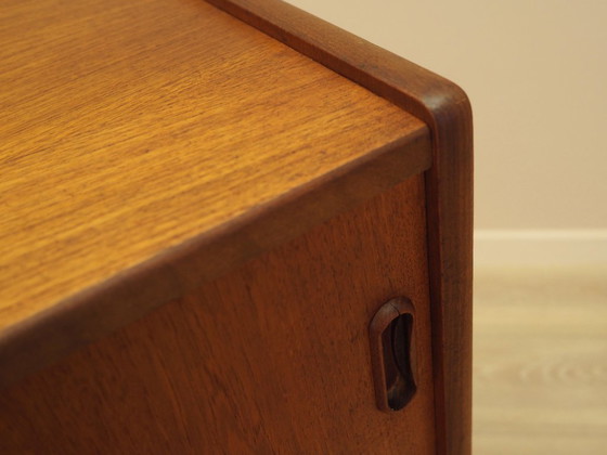 Mobile danese in teak con ante scorrevoli, Mid-Century Modern, anni '70 – Armadi contenitori, Legno (photo 12 of 15)