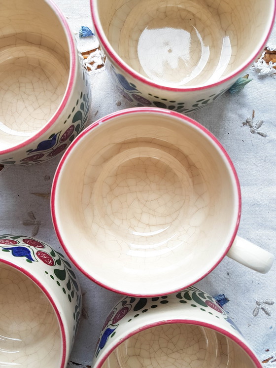 Image 1 of Vintage aardewerk 5 persoons koffie servies