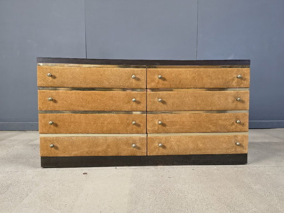 Image 1 of Cassettiera italiana vintage in velluto, anni '70