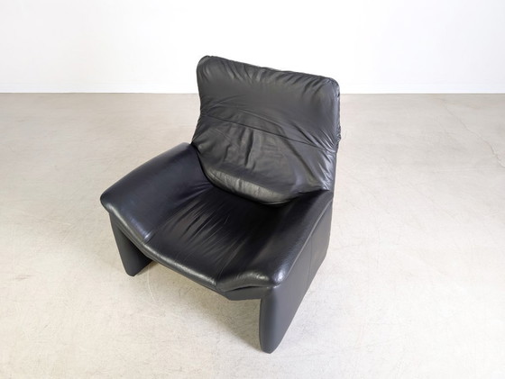 Image 1 of Poltrona originale de Sede Hans Kaufeld in pelle nera di design