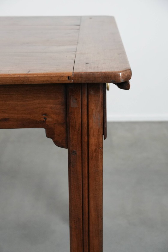 Image 1 of Antique French dining table with drawers and pull-out shelf