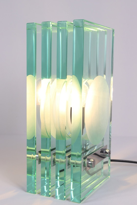 Image 1 of Set of 2 table lamps/glass objects by Giorgio Reggiori for Gallotti & Radice, 1960s, Italy