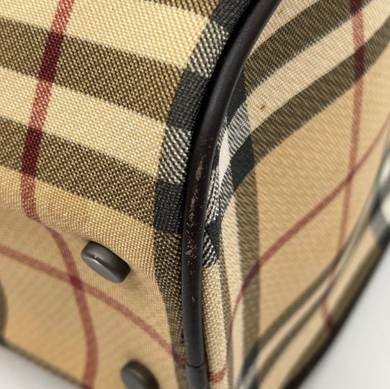 Image 1 of Sac à main Mini Boston Burberry en PVC et cuir à motif Nova Check