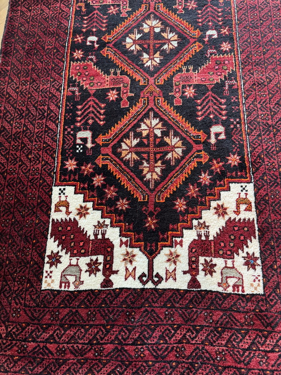 Image 1 of Tapis persan vintage noué à la main 200x100cm