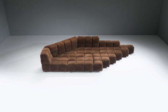 Image 1 of Very rare Castell Sofa in original fabric by Hans Hopfer for Wiener Werkstätte