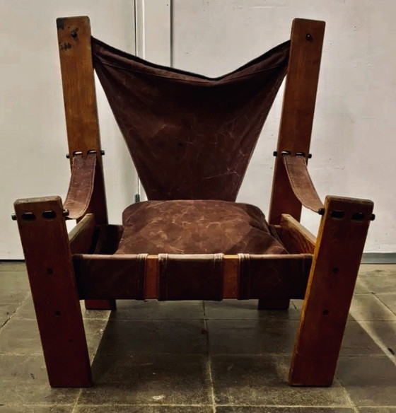 Chair, Armchair, vintage design, John de Haard – Wood, Canvas (photo 2 of 5)