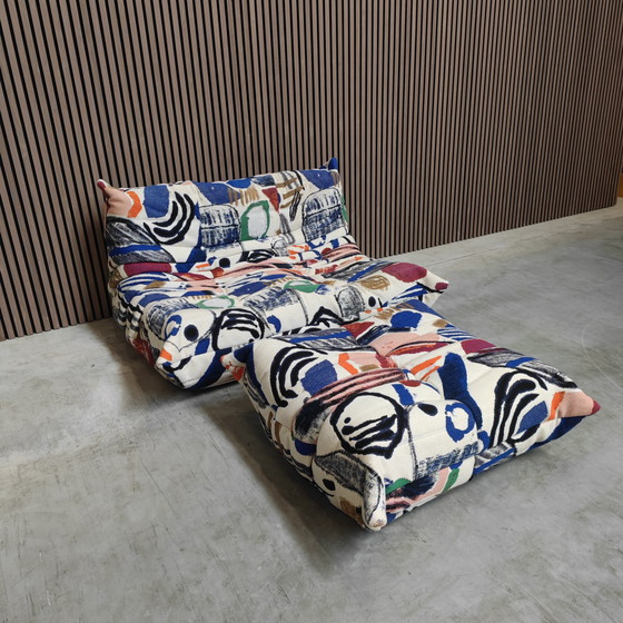 Image 1 of Ligne Roset Togo 2-Seater Sofa and Footstool - 50th Anniversary Edition 2023