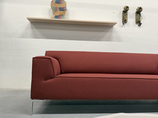 Design auf Lager Bloq 3-Sitzer Sofa Ploughwool rot