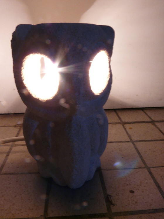 Image 1 of Vintage Albert Tormos owl lamp in stone
