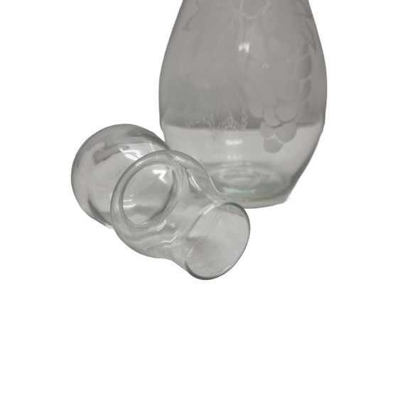 Image 1 of Vintage Wijn Karaf Met Druivenrank, Jaren 60/70