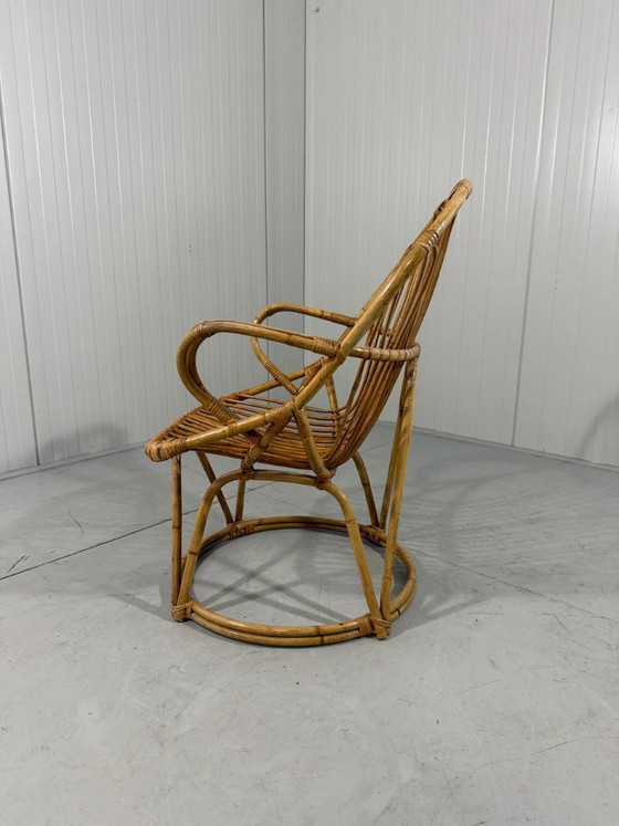 Image 1 of Silla de ratán Rohé Noordwolde años 60