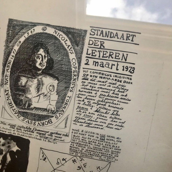 Image 1 of b/w lithograph "Nicolaus Copernicus" by Toon Tersas (1973)