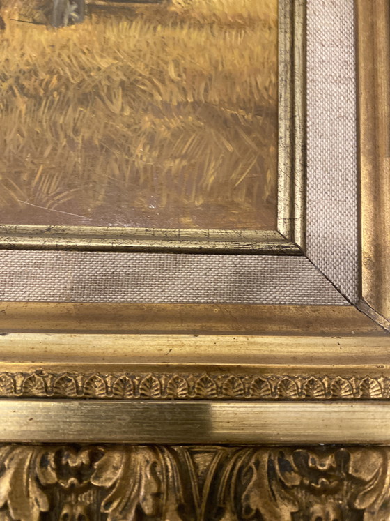 Image 1 of Horse painting with cart John Paymans