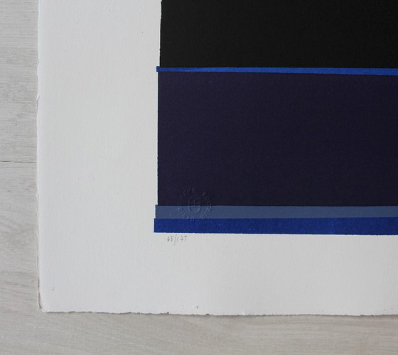 Image 1 of Philippe Morisson "Distanze" - serigrafia - edizione di 175 - firmata - (76 x 64 cm)