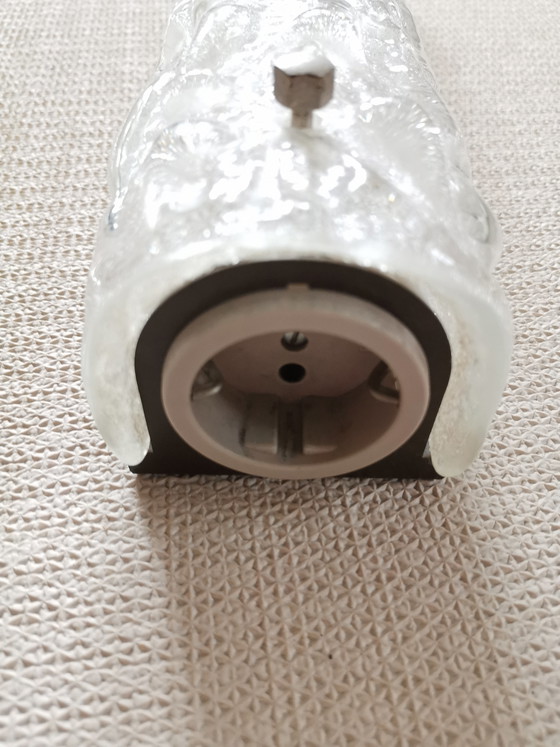 Image 1 of Set di lampade da parete in vetro ghiaccio di metà secolo