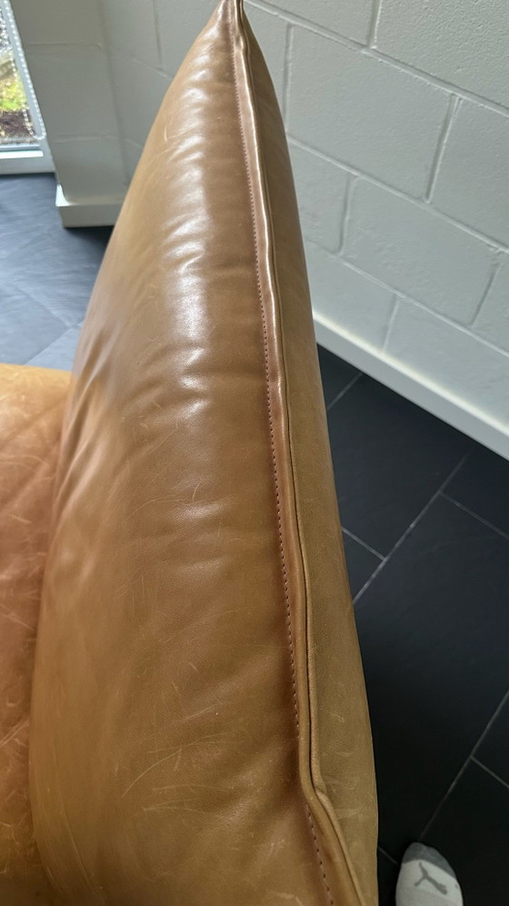 Bonanza Earl high-back Armchair without armrests, design Jess., Leather, Brown (photo 9 of 10)