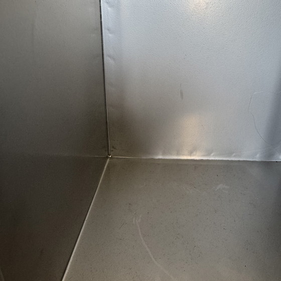 Image 1 of Coppia di mensole anni '70 in acciaio inox spazzolato