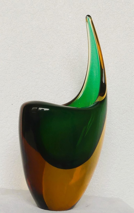 Image 1 of Seltene Murano Vase Sommerso 27 cm Flavio Poli zugeschrieben UK4 Aeb