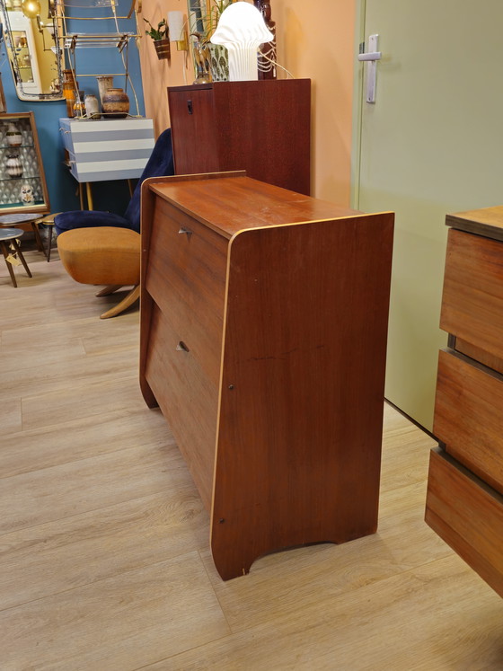 Image 1 of Meuble à chaussures vintage, meuble d'entrée, meuble de couloir, meuble à chaussures