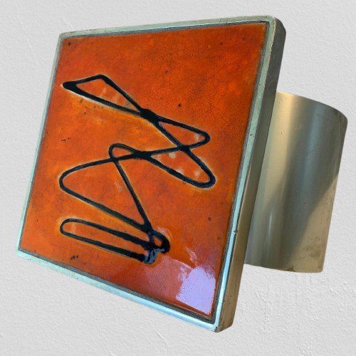 Image 1 of Poignée de porte en céramique faite à la main