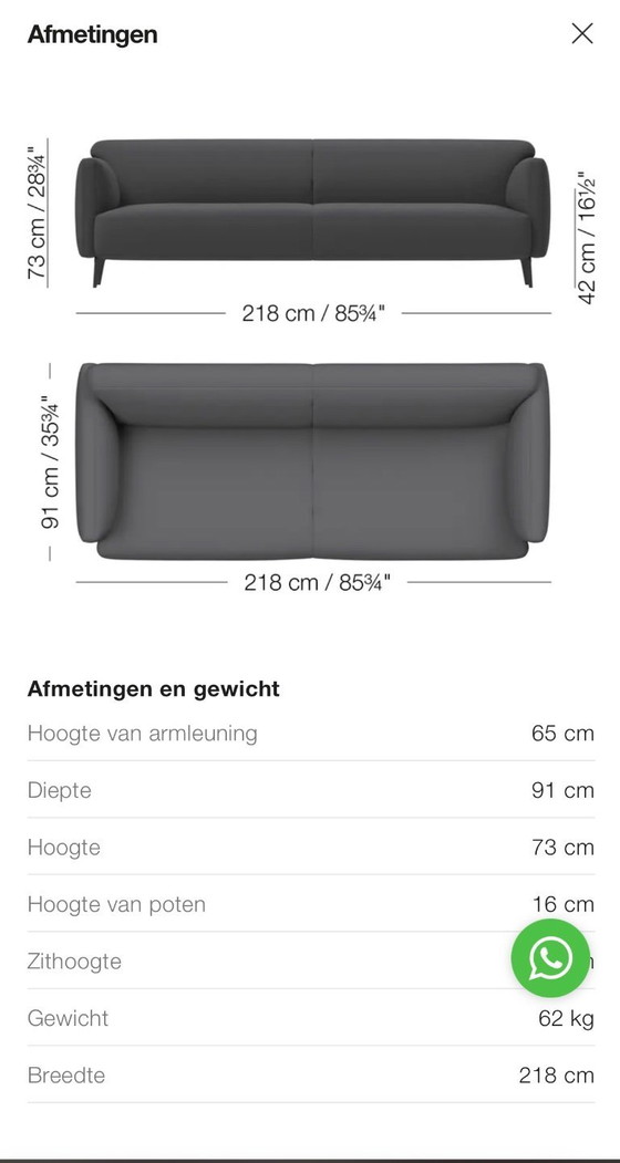 Image 1 of Boconcept Modena 3-seater sofa with gray Lux Felt fabric