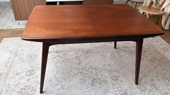 Image 1 of Vintage teak extendable dining table, Louis van Teeffelen