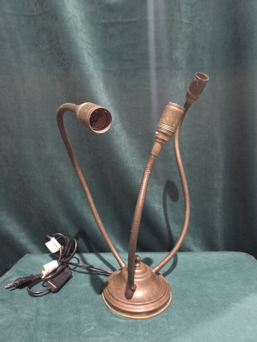 Vintage Industriële Tafellamp met Flexibele Armen