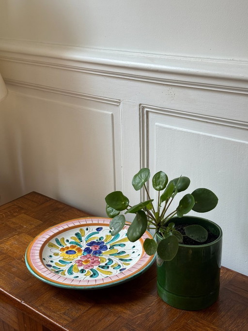 Floral Mediterranean ceramic dish