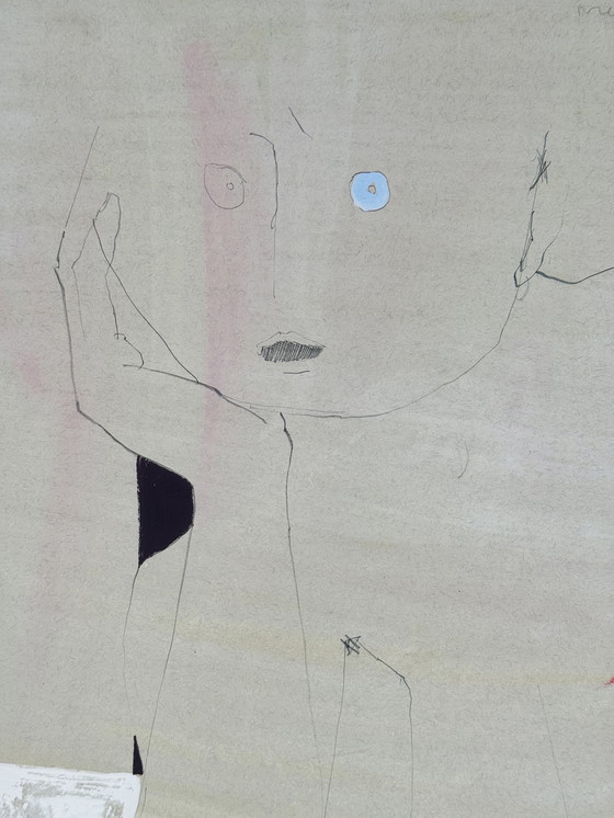 Image 1 of Robert Detheux rare peinture surréaliste de 1961