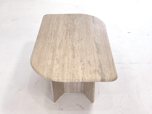 Travertine coffee table, 1980s