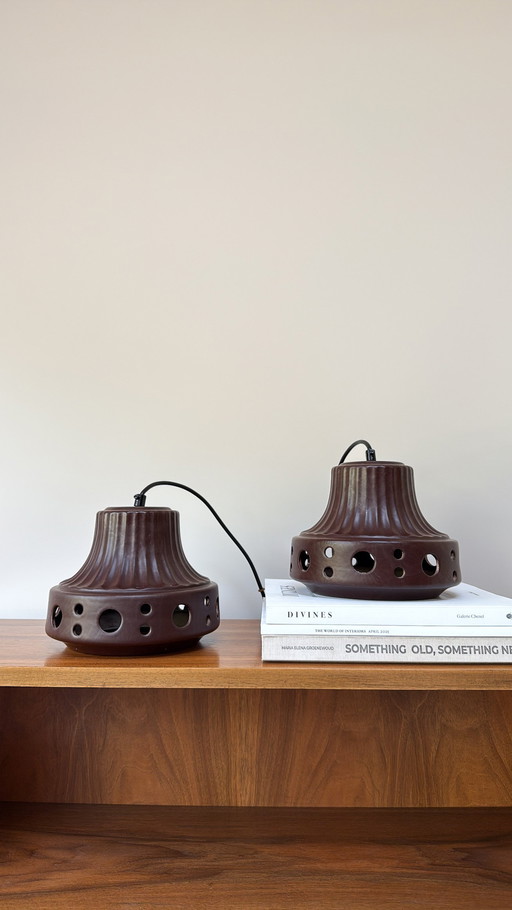 Set of Herda ceramic pendant lamps