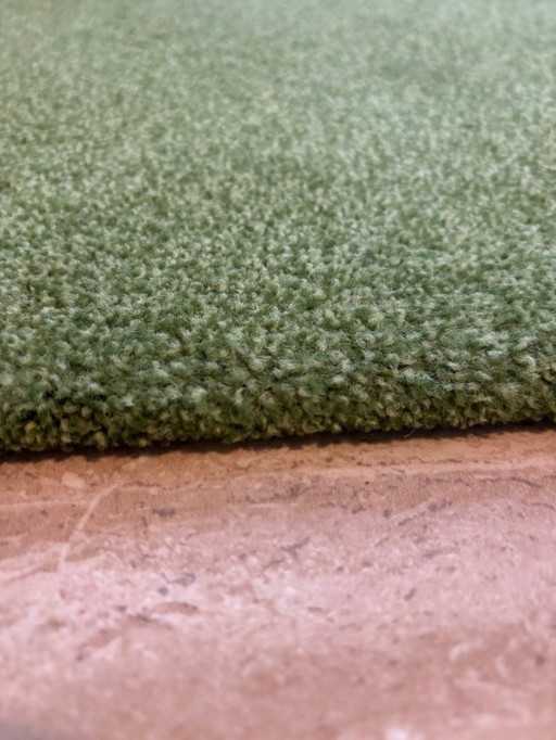 Low pile rug green