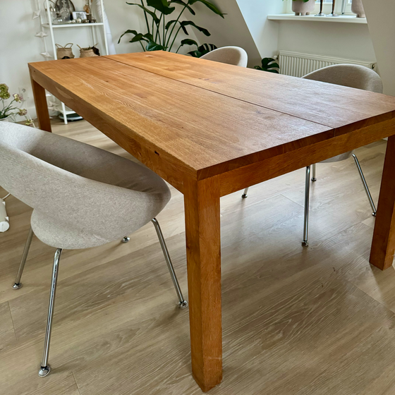 Image 1 of E15 Marlowe Oak Dining Table