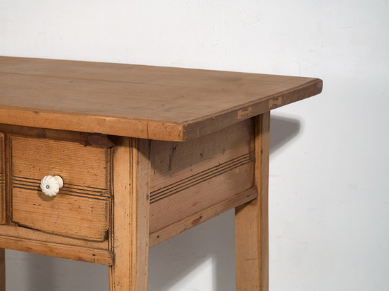 Tavolo da cucina antico (c.1920) #57, Scrivanie, Legno, Ceramica, Marrone, Rustic (foto 47 di 48)