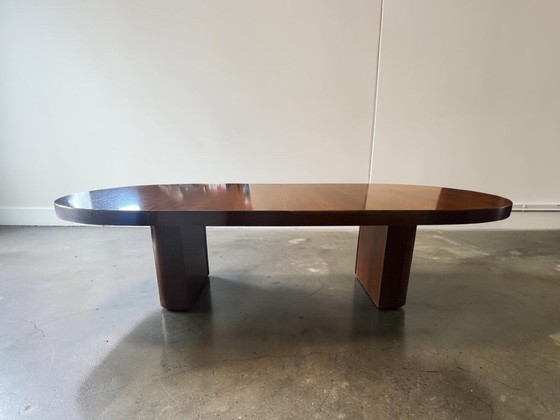 Image 1 of Mid Century Esstisch Nussbaum ausziehbar 140–260 cm | Vintage Design Tisch massiv Holz Alma Deutschland