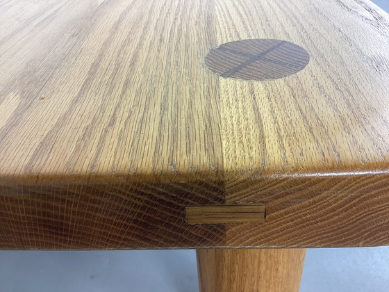 Image 1 of Brutalist seventies oak coffee table Chapo Perriander style