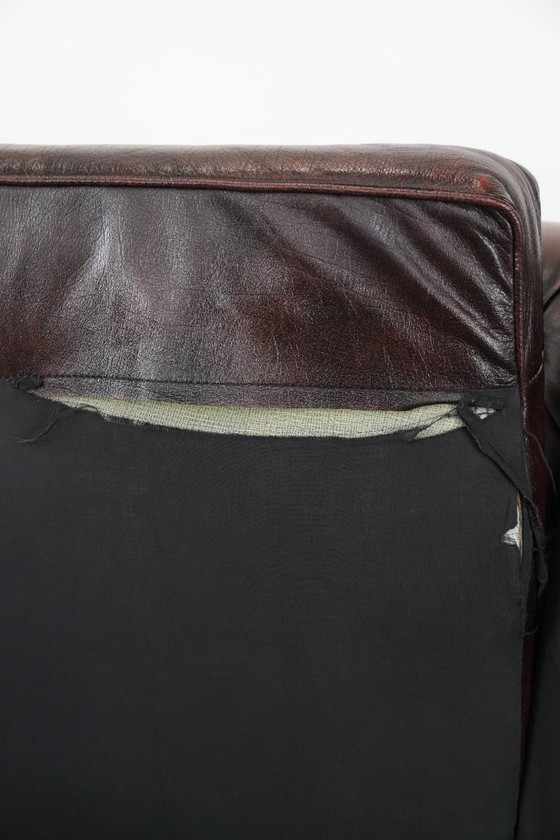 Image 1 of Divano Chesterfield in pelle di mucca in stile inglese con bellissimi colori rosso/marrone