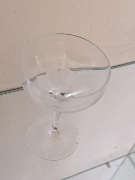 Image 1 of 19x Vintage Lotus Flower Crystal Glass Rosenthal