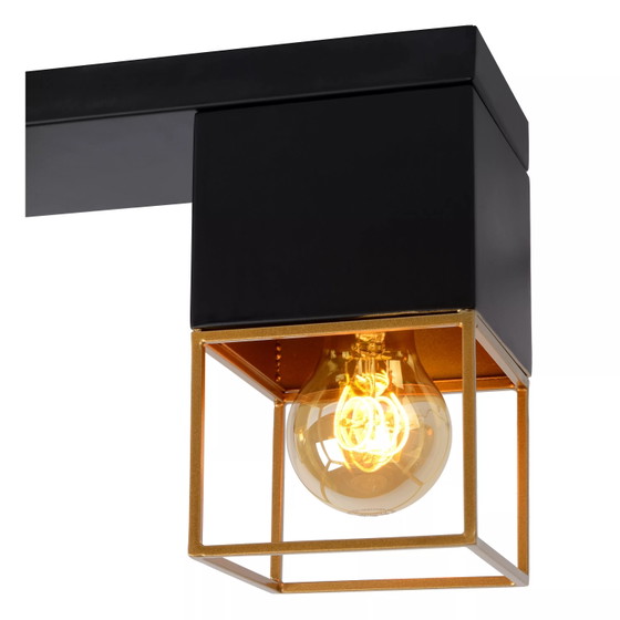 Lucide RIXT Ceiling Light - Black - 3x E27 – Metal (photo 5 of 5)