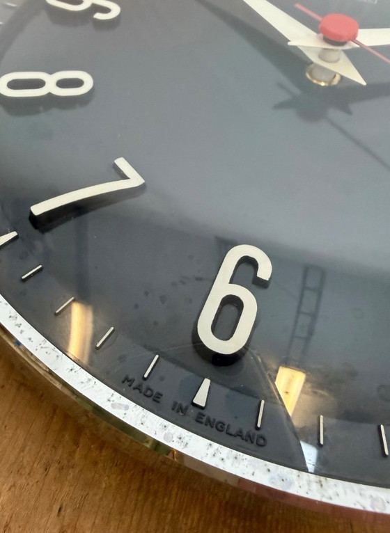 Image 1 of Orologio da parete vintage blu scuro di Metamec, anni '70