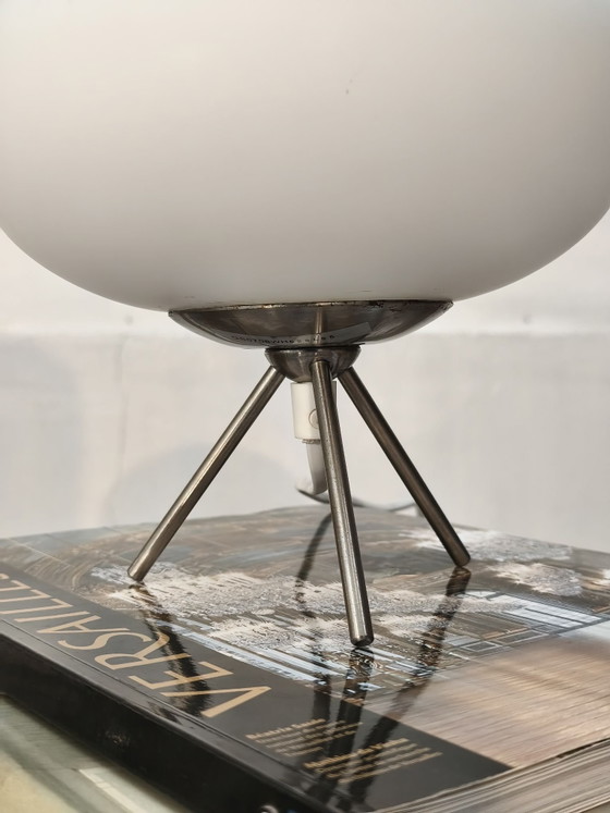 Space Age Driepoot UFO Lamp jaren 70 – Tafellampen, Metaal, Glas (photo 3 of 5)