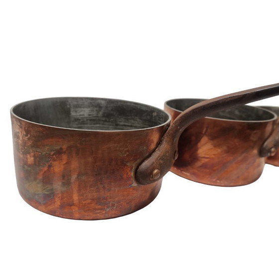 Image 1 of Juego de sartenes de cobre francés de gran peso de Mauviel para Chomette