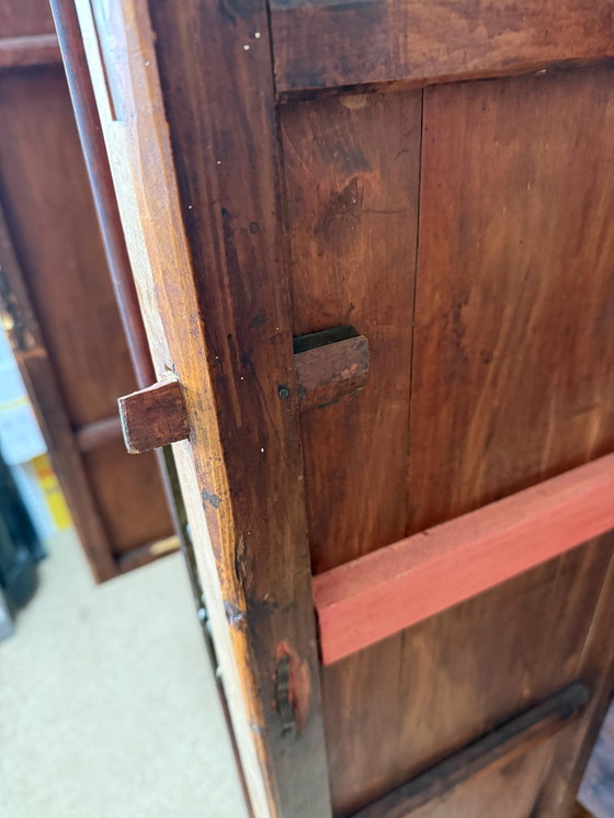 Image 1 of Chinese Cabinet with Floral Motifs – Signed Interior