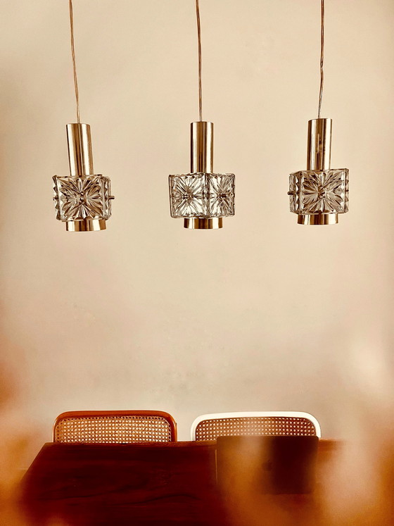 Image 1 of Sixties Eberbach kristallen DDR lampen